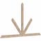 Ekena Millwork Saratoga Smooth Timber Gable Bracket, Douglas Fir, 84"W x 49"H x 1 1/2"D x 3 1/2"F, 14/12 Pitch GBW084X49X0204SAR00SDF - alternate 3
